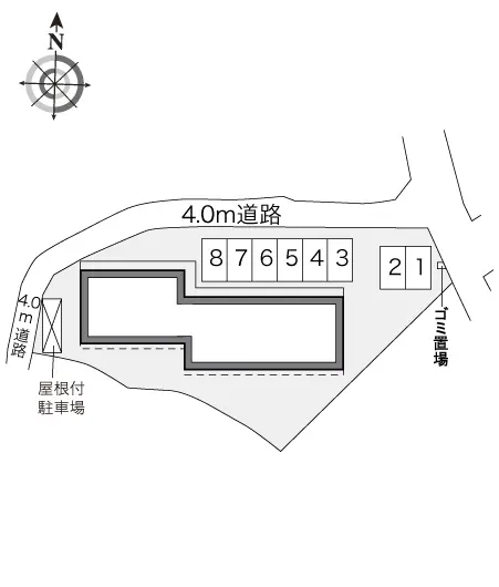 ★手数料０円★町田市金井４丁目　月極駐車場（LP）